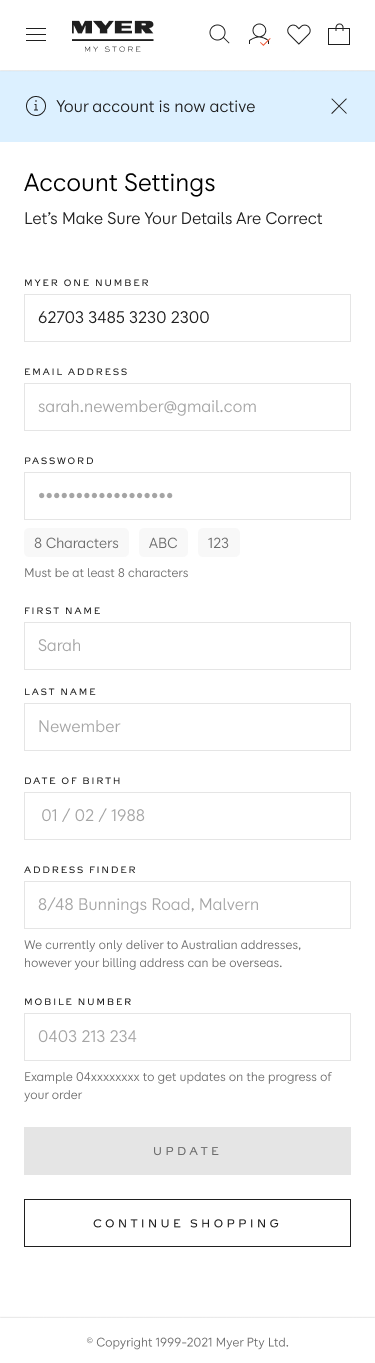 Combined signup screen 5.3