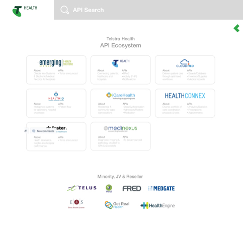 Lo-fi prototype — Telstra Health API Ecosystem